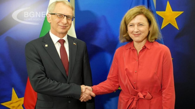 Vera Jurova and Nikolay Denkov in Brussels 26 10 2023